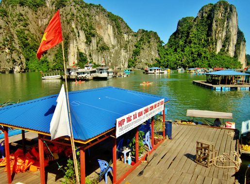 File:Floating Market in Fishing Village in Ha Long Bay, Vietnam - panoramio  (4).jpg - Wikimedia Commons