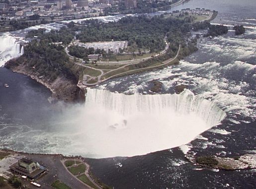 File:AERIAL VIEW OF NIAGARA FALLS SHOWING THE AMERICAN FALLS (UPPER LEFT)  AND THE CANADIAN OR HORSESHOE FALLS- (CENTER) - NARA - 549473 02.jpg -  Wikimedia Commons