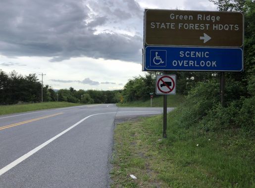 File:2020-05-28 18 11 19 View south along Maryland State Route 948 (M. V.  Smith Road) at the exit for Green Ridge State Forest Headquarters in Little  Orleans, Allegany County, Maryland.jpg - Wikimedia Commons