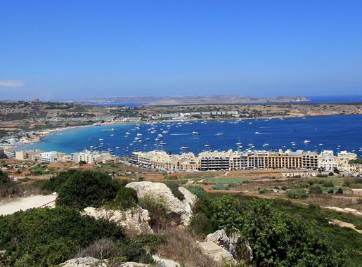 File:Mellieha Bay view Malta 1.jpg - Wikimedia Commons
