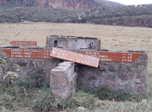File:Trail signs at Hell's Gate National Park, Kenya.jpg - Wikimedia Commons