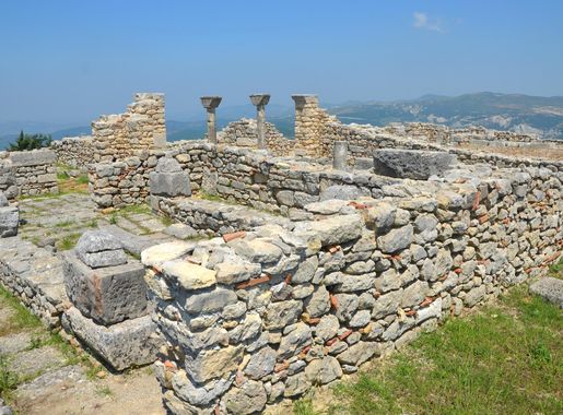 File:The Cathedral or Basilica B consisting of a church, a baptistery and  an episcopal palace, built at the end of the 4th century, beginning of the  5th century, Byllis, Albania (32250947771).jpg -