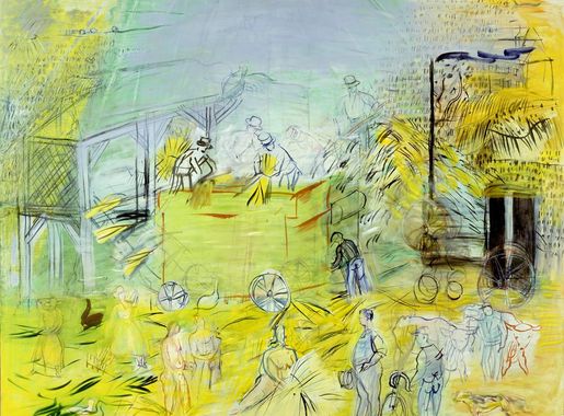 File:MAMC Saint-Étienne (dépôt MNAM), Dufy, Le dépiquage des moissons.jpg -  Wikimedia Commons