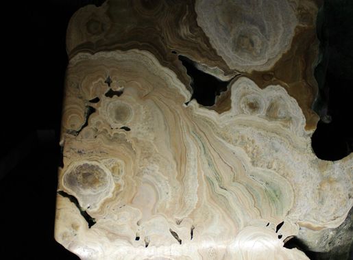 File:St Michael's Cave, Gibraltar, stalactite cross section.JPG - Wikimedia  Commons