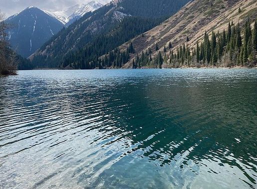 File:Lower Kolsay Lake in April.jpg - Wikimedia Commons