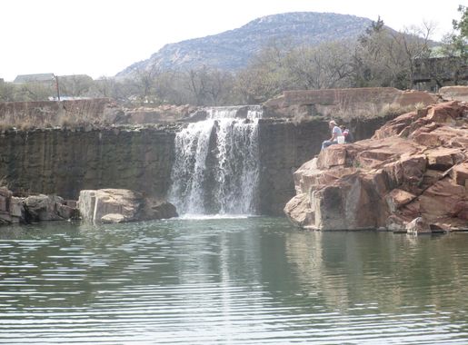 File:Waterfalls with Mount Scott in the background IMG 6985.JPG - Wikimedia  Commons