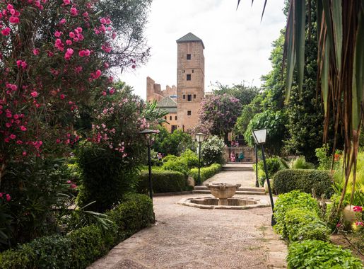 File:A photos of andalusian garden in the kasbah of oudaya Rabat.jpg -  Wikimedia Commons