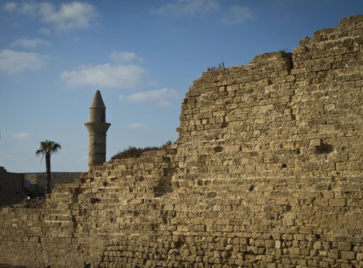 Free Images : caesarea, israel, ruins, stone wall, turret, minaret, sky,  cloud, building, plant, palm tree, archaeological site, ancient history,  landscape, monument, tower, historic site, rock, facade, unesco world  heritage site, soil,