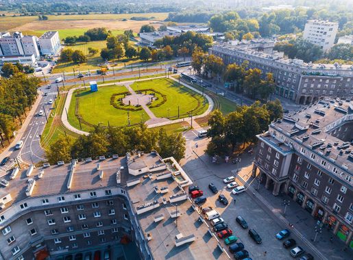 File:DJI 0412 Plac Centralny, Nowa Huta.jpg - Wikimedia Commons