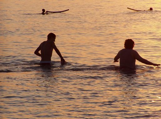 Swimming at Indiana Dunes West Beach (U.S. National Park Service)