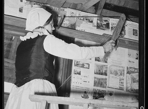 Madame Dronet spinning thread carded | Free Photo - rawpixel