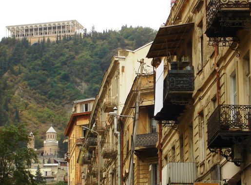 File:View of St David church on Mt Mtatsminda from Rustaveli Ave,  Tbilisi.JPG - Wikimedia Commons