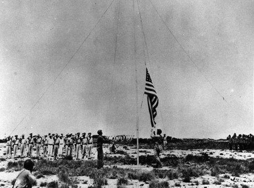 80-G-490411: Surrender of Japan, Mili Atoll, Marshall Islands, August 22,  1945