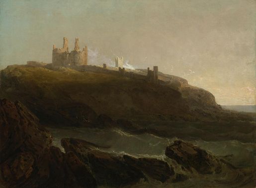 File:Turner - Dunstanburgh Castle, north-east coast of Northumberland,  sunrise after a squally night, 1798, p.313.3-1.jpg - Wikimedia Commons