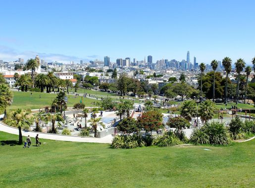 File:View from top of Mission Dolores Park, SF (July 2017).jpg - Wikimedia  Commons