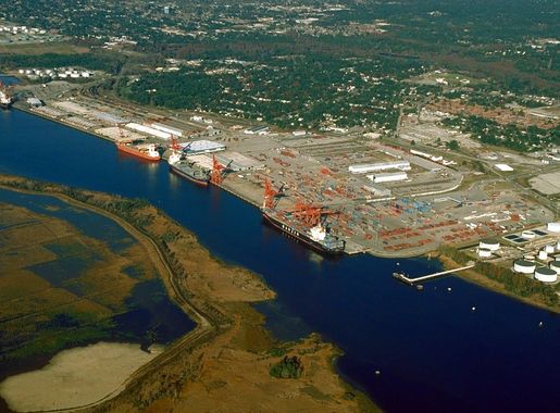 File:Wilmington North Carolina port aerial view.jpg - Wikimedia Commons