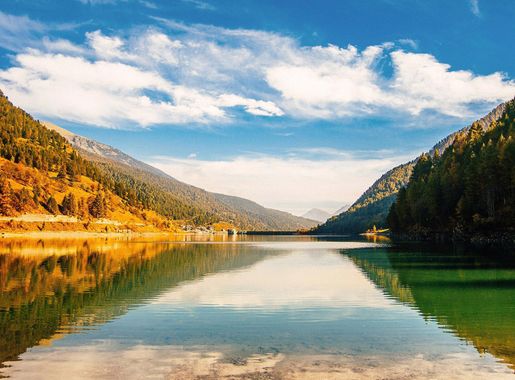 Serene landscape of the Mountains and lake with sky image - Free stock  photo - Public Domain photo - CC0 Images