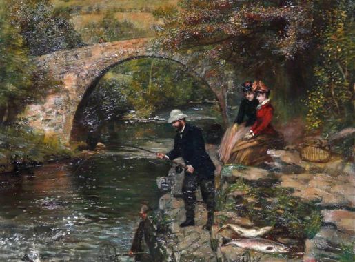 File:Madame Patti Watching Nicolini Landing a Salmon, Pont Pantysgallog.jpg  - Wikimedia Commons