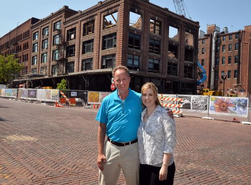 Two Team Offutt members beautify the Old Market > Offutt Air Force Base >  Display