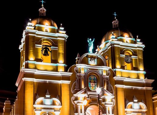 HD wallpaper: peru, trujillo, trujillo central park, night, illuminated,  architecture | Wallpaper Flare