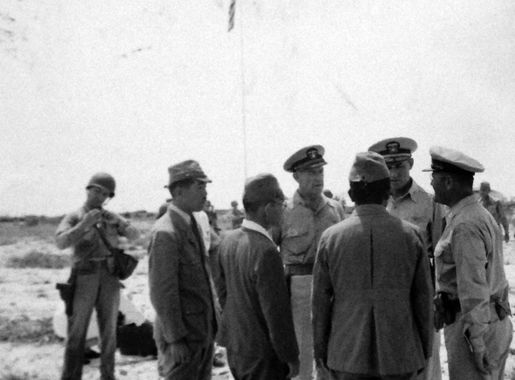 80-G-338452: Surrender of Japan, Mili Atoll, Marshall Islands, August 22,  1945