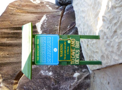 File:The Baths — Devil's Bay Trail (sign).JPG - Wikimedia Commons