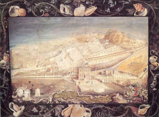 File:Painswick Rococo Garden, Thomas Robins the Elder 1748.jpg - Wikimedia  Commons