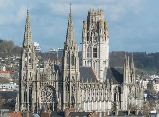 File:Abbaye Saint-Ouen de Rouen as seen from Gros Horloge 140215 3.jpg -  Wikimedia Commons