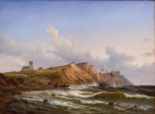 File:Carl Frederik Sørensen - Parti af Jyllands Vestkyst med Ferring Kirke  - 1848.jpeg - Wikimedia Commons