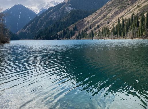 File:Lower Kolsay Lake in April.jpg - Wikimedia Commons