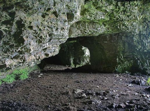 Fria bild: grottan, keshcorran, grottor, carrowkeel, Irland