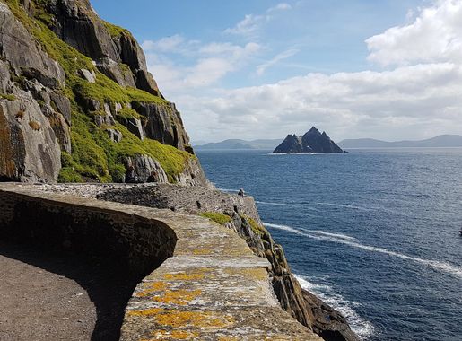 File:View of Little Skellig from pier road at Skellig Michael - June 2018  05.jpg - Wikimedia Commons
