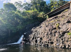 Waterfall rest stop