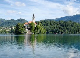 Wooden house on the lake