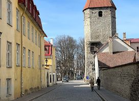 Tower behind Monks
