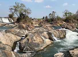 Waterfall on Mekong river