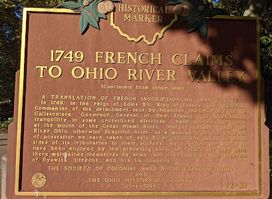 1749 French Claims To Ohio River Valley