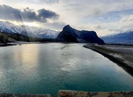 River Indus view Skardu Gilgit Baltistan Pakistan