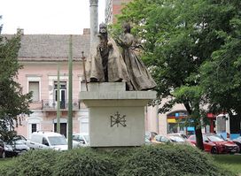 Szent István és Gizella szobra
