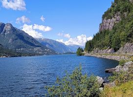 Odda sitting area and walking path
