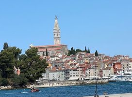 Rovinj cathedral plaza