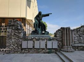 Statue to friars Julian and Gerard