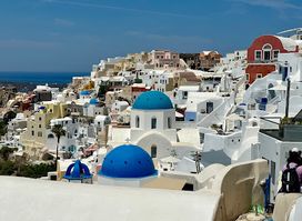 Picturesque Blue Dome Santorini