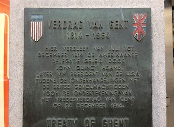 belgium/ghent/kouter/landmark/treaty-of-ghent-marker