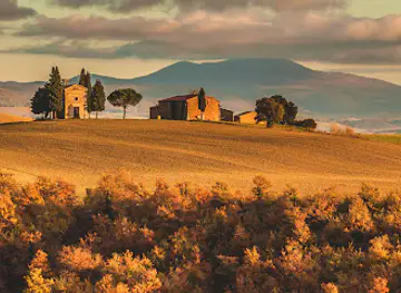 Panoramic View Cappella Vitaleta, Val d'Orcia