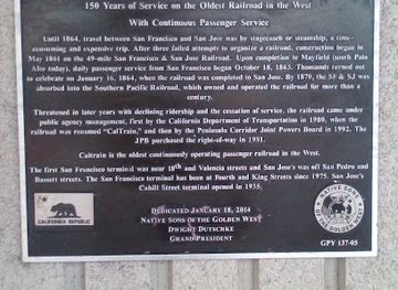 california/san-francisco-peninsula/landmark/memorial-plaque-150-years-of-service-on-the-oldest-railroad-in-the-west