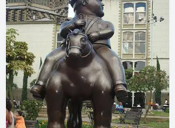 Fernando Botero esculture (Man and Horse)