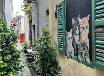 malaysia/george-town/chinatown/landmark/street-art-window-cat
