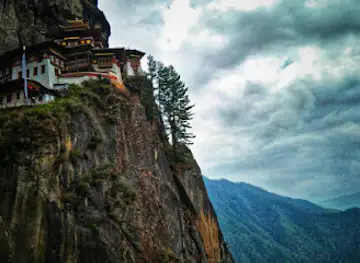 Parking Lot for Paro Taktsang / Tiger's Nest.