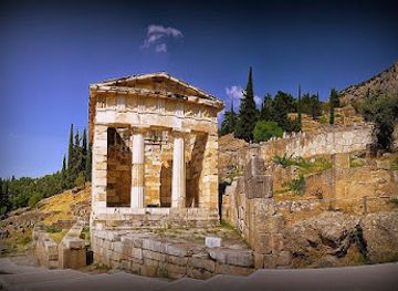 greece/delphi/landmark/the-athenian-treasury